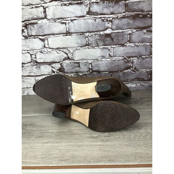 Frye Vintage Taupe Leather Woven Weaves Heel Western Boots Women Sz 35.5EU/5M US - Picture 8 of 16